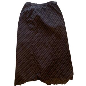 Charcoal Pinstripe Pencil Skirt
